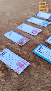Label Book Seri Sanrio JUAL PER 20 PCS Sticker Nama Buku Jadwal Pelajaran Sekolah
