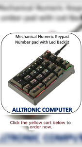 [With FREE GIFT] Mechanical USB Wired Numeric Keypad with LED Backlit and Calculator Function / Mechanical Number Pad K21