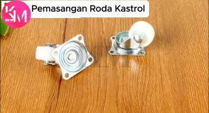 Roda Kastor Nylon 2.5 Inch HIDUP Roda Troly Roda Etalase Roda Plate PVC.. Free Sekrup