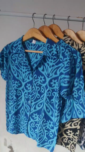 Baju Setelan Piyama Wanita Celana Panjang Lengan Pendek Damask