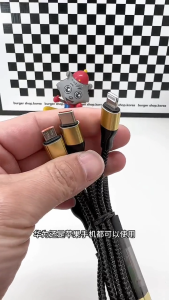 3 in1 Fast Charging Cable Type C Cable Micro USB Cable for iPhone Charging Cable for Samsung Xiaomi Huawei Charger Cable