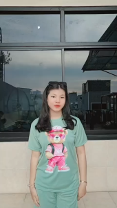 Setelan Wanita Teddy Pink // Setelan Wanita 24s Teddy Pink