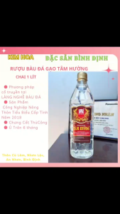 Rượu bàu đá GẠO - TÂM HƯỜNG 1 lít - Đặc sản Bình Định- Làng Nghề truyền thống BÀU ĐÁ OCOP -  rượu đậu xanh rượu ngâm thuốc quà tặng