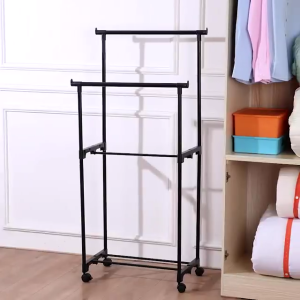 ราวตากผ้า กระเป๋าแบบใหม่ ห้องนอน บาร์คู่ มินิมอล ล้อเลื่อน แบริ่งเคลื่อนย้าย