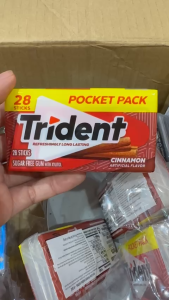 Kẹo Gum không đường Trident nhập khẩu chính hãng Thái Lan ( hộp 28 tép) giao vị ngẫu nhiên