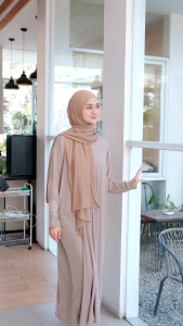 EmmaQueen - Leya Abaya Daily Dress Gamis Batwing Variasi Bunga Bordir All Size Fit To XXXL Knit Premium