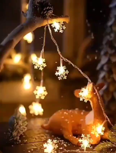 3 Meter Lampu Snowflake Tahan Air / Lampu Salju Dekorasi Natal