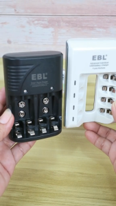 EBL LN-6499 808 8-Bay Smart Battery Charger with Individually Controlled Quick Charging Slots Intelligent Overcharge Protection and LED Status Indicator Lights for (8 Slots Charger) Double  AA Triple AAA Ni-MH Rechargeable Batteries  Fast Charger VMI