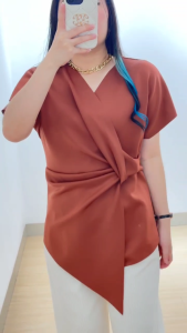 6132 Desya Scuba Top Blouse Atasan Wanita Kasual