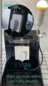 SECKET IPX6 Waterproof/Electric Shockproof 13A 250V Smart Safety Socket Timer Electric Socket Magnetic Socket Socket Adapter Speed Socket - Lazada