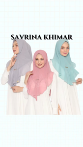 Khimar 2 Layer Ceruti Babydoll Kerudung SAVRINA Valenshaqueen Hijab syari Jilbab kekinian terbaru