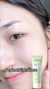 Salicylic Acid Cleanser Oil Control Acne Amino Acid Mild Skin Care Acne Removing Facial Cleanser Deep Cleansing Moisturizing Blackhead Remover Pore Face Skin Cleanser Facial Foam Cleanser Pimple Marks Remover Balance Water Oil 100g