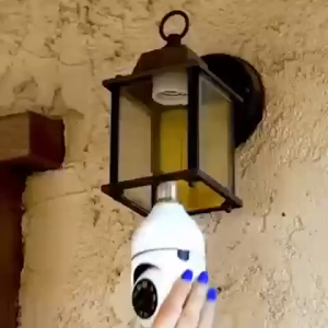 Intelligent Bulb Camera 1080P High Definition Night Vision Wifi IP Camera Connection Mobile 360 ° Panoramic Rotatable Intelligent Safety CCTV CameraMovement Detection Indoor and Outdoor Bidirectional Audio