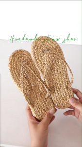 รองเท้าสานผักตบชวา รองเท้าสานสําหรับผู้หญิง รองเท้าสานส้นแบน รองเท้าแตะ รองเท้าผู้หญิง