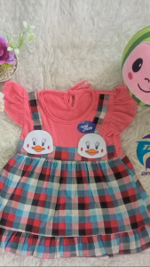 Dress Baju Bayi Perempuan Lengan Kutung Motif DUCK - Planet Kidz