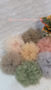 HASTARI Cepol Hijab Volume SCRUNCHIE TILE TULLE Ikat Rambut Hijab Kuncir Tile Ringan
