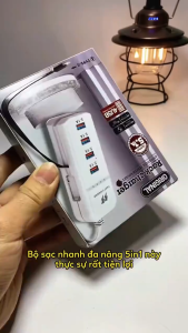 🔥FREESHIP🔥 Củ Sạc Nhanh 66W Đa Năng 5 Trong 1 Ngắt Tự Động Bảo Vệ Thiết Bị Sạc 5 Thiết Sử Dụng Cho Các Dòng Điện Thoại