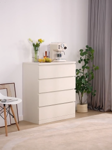 4Tiers Wood Drawer Chest Drawer Cabinet Clothes Storage Drawer Cabinet Sidebaord Locker Cabinet Organizer