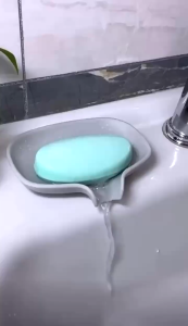 Silicone Soap Dish Self Draining Soap Holder Soap Draining Tray for Bathroom Kitchen Sink