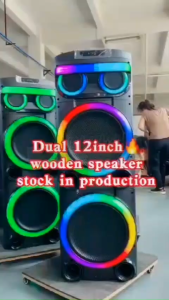 NDR-21280 DUAL 12-INCH POWER PARTY SPEAKERS WITH DUAL WIRELESS MICROPHONES