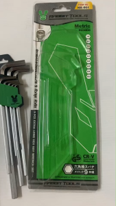 ประแจหกเหลี่ยมยาวพิเศษ #HX-001 RABBIT 9 ตัวชุด – หัวตัดมิล 9 PCS Metric Extra Long Hex Key Set