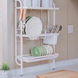 3 -layer disc rack reservoir drainage kitchen storage rack storage rack kitchen user multifunctional storage rack