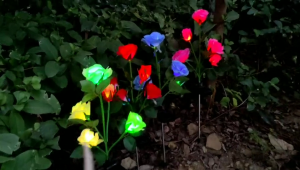 【Combination Offer】Solar lights three roses decorative lights suitable for outdoor garden lawn wedding decoration