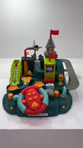 Kids Rail Car Set Playground Adventure Car Challenge - Small Train Track Sliding Parking Lot Parent-Child Interactive Toy Mainan Budak Perempuan Lelaki 益智趣味儿童汽车闯关大冒险小火车轨道滑行停车场亲子互动玩具