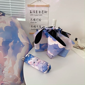 Cute Cat Sun Protection and UV Protection Female Sun Rain Dual Use Umbrella Portable umbrella