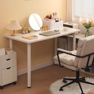 WAROOM White Study Table Office Computer Desk Simple Modern Writing Desk Home Dining Table Working Table Living Room Meja Pejabat/ Meja Komputer/Meja Belajar 桌子 学习桌