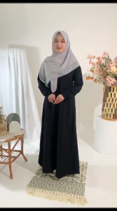 Baju Gamis Abaya Polos Busui Wolfis Warna Mocca LD 106