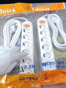 Ổ CẮM ĐIỆN HÀN QUỐC DOSEL 6 LỖ 1 CÔNG TẮC | DÂY DÀI 1.5M - 3M - 5M