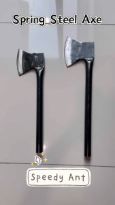 14" 16" Spring Steel Axe with Wood handle / Kapak Besi dengan pemegang kayu / Kapak Kayu / Kapak Tulang