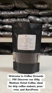 Coffee Grounds PH - Benguet Blend 150g | Medium Grind Coffee x Dark Roast | Organic Coffee for Coffee Maker French Press