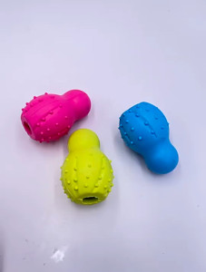 Mainan Gigit Bola Bowling Bunyi Anjing Bahan TPR Tidak Beracun