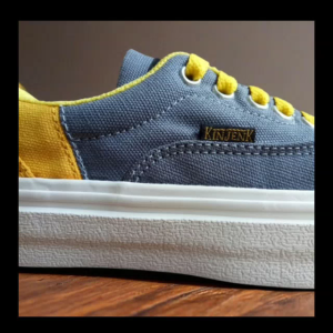 Sepatu anak terbaru sneaker kasual fashion santay skate grey yellow
