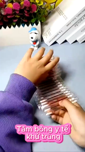 Combo 50 chiếc tăm bông y tế tẩm cồn khử trùng dùng 1 lần tiện dụng