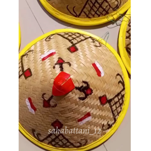 Caping lukis karnaval anak / topi caping kemerdekaan