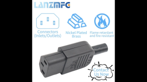 1pair 10a 250v IEC Straight Cable Plug Connector Female & Male Plug Rewirable Power Connector