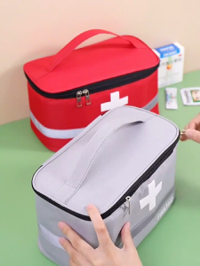 Portable First Aid Bag Travel Bag Multifunctional Household Medicine Storage Bag Space Saving Medical Box