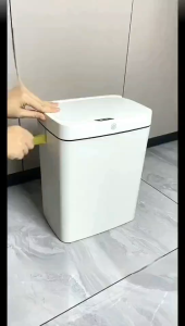 Automatic Trash Bin IPx5 Waterproof Electronic Smart Dustbin Moisture-Resistant Infrared Induction USB Charging for Home Kitchen