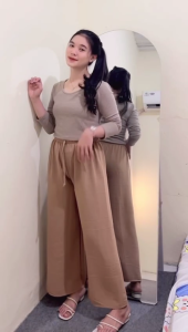 Celana Kulot Cringkle Premium JUMBO XXL Highwaist Loose Pants