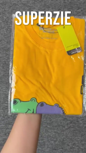 Baju Kaos Anak Laki Laki Series Motif Dinoaurus Tyrex Warna Mustard