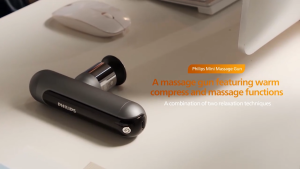 Philips Mini Massage Gun 筋膜枪 with Soothing Heating for Muscle Percussion Deep Tissues Muscle Massager 5 Levels of Intensity