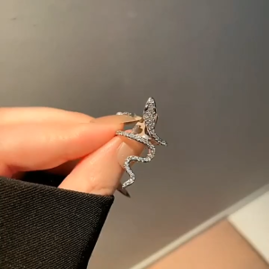 American hot girl punk style Open Snake Ring Adjustable Animal Rings Reptile For Women Fashion Punk Girl Birthday Jewelry Gifts