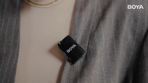 BOYA New Wireless Microphone Lavalier  for iPhone BOYAMIC Cordless Portable Mic for Camera Android Smartphone Recording Mic with Long Battery Life Clip on Lapel Mic for Live Streaming Video