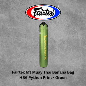 Fairtex 6FT Muaythai Banana Bag “Python Print” collection - Red (filled)