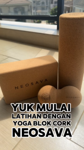 NEOSAVA Yoga Block Cork / Balok Yoga Ecofriendly Alat Perlengkapan Olahraga Ramah Lingkungan Brick Blok Bantal Bantalan Pilates