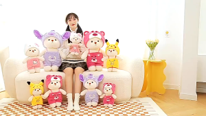 ตุ๊กตาหมีลีน่า หมีแปลงร่างน่ารัก ตุ๊กตาเสนอคอสเพลย์และของขวัญสําหรับเด็ก คอสเพลย์น้อยที่น่ารัก