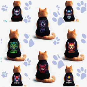 baju kucing kelinci anjing monyet model lengan panjang salur aksesoris hewan bahan adem free custom nama
